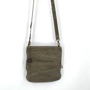 THE SAK Pax Olive Green Leather Crossbody Purse